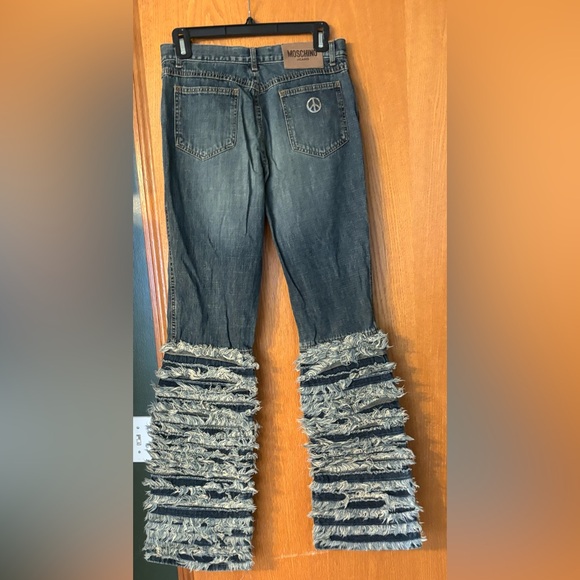 Moschino Vintage Fringe Hem Flare Jeans - Picture 1 of 3